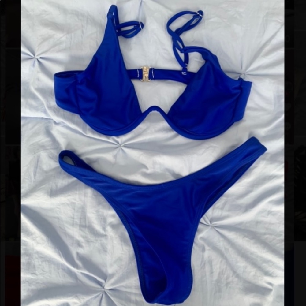 Blue Zaful Bathing Suit
